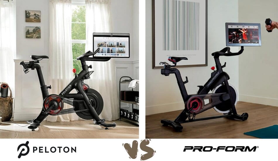 proform studio bike pro vs peloton